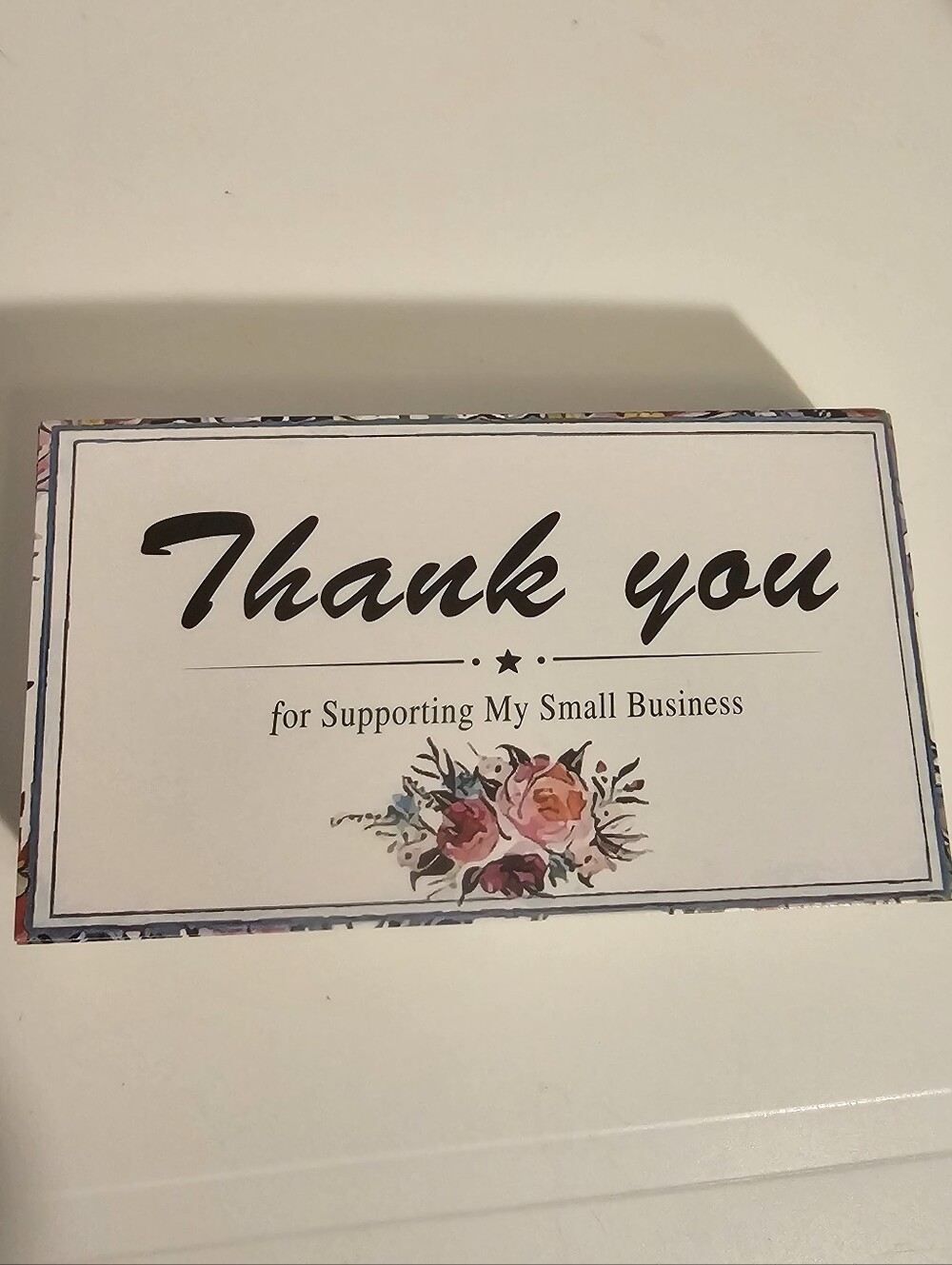 Floral Thank You For Supporting Business Cards - New - Picture 6 of 7
